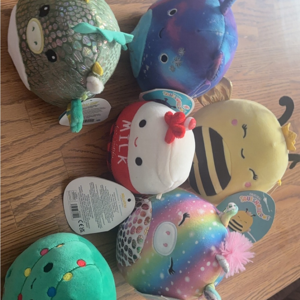 Squishmallows Rainbow and Animal Plush Set